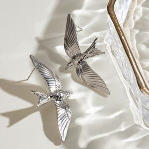 Flying Bird Aesthetic Earrings Hypoallergenic Stainless Steel